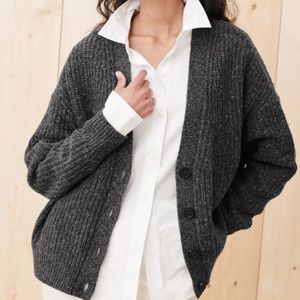 Cropped Cashmere Cocoon Cardigan
